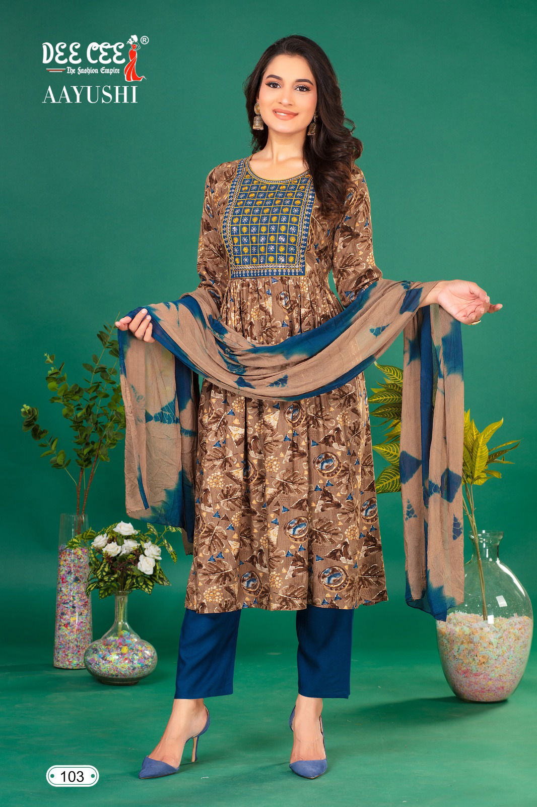 Aayushi By Deecee Rayon Foil Printed Kurti With Bottom Dupatta Wholesale Price In Surat